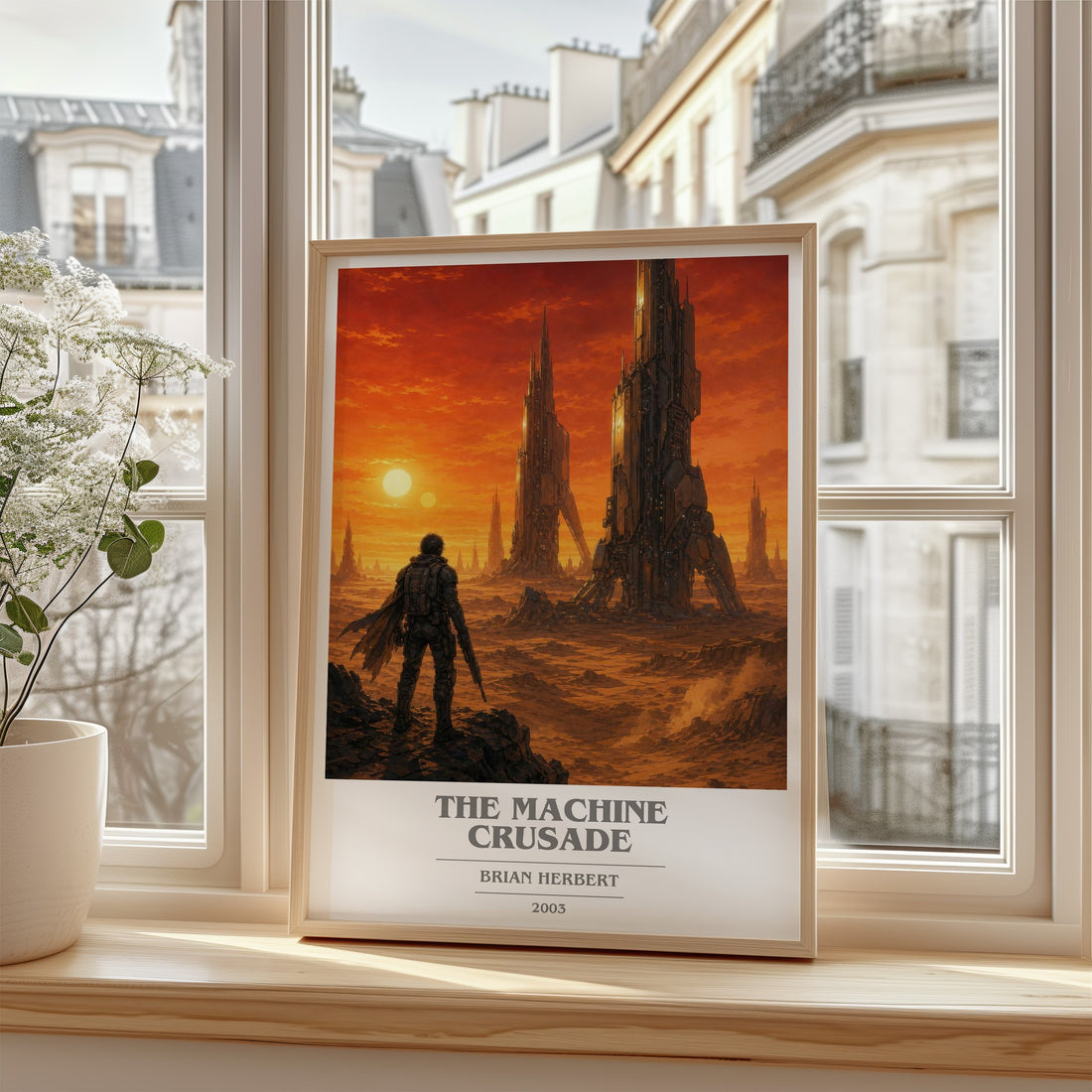 The Machine Crusade book cover poster colour and style options – Brian Herbert book art