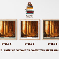 House Corrino literary print in frame leaning in hallway – sci fi wall art