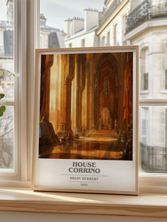 House Corrino book cover poster colour and style options – Brian Herbert book art