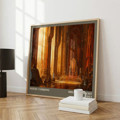 House Corrino literary print framed by window – literary home decor