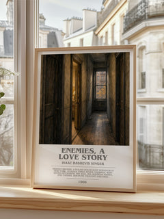 Enemies, a love story bookish poster colour and style options – Isaac Bashevis Singer book art