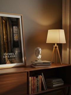 Enemies, a love story watercolour print on bookshelf – Isaac Bashevis Singer fan gift