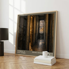 Enemies, a love story literary print framed by window – literary home decor