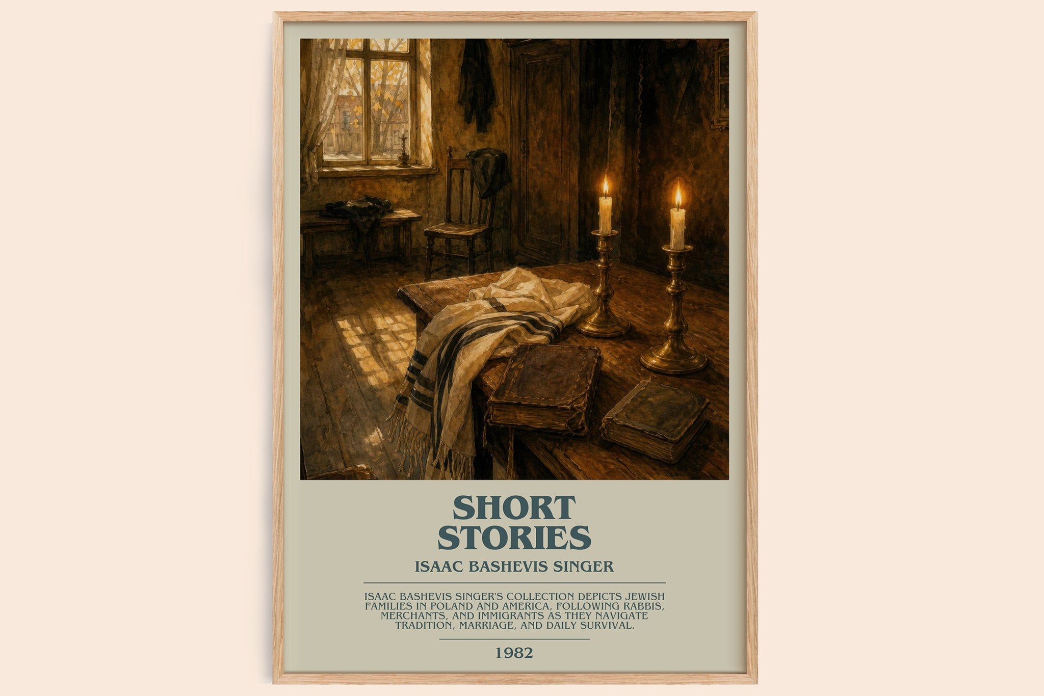 Short stories Bookish Wall Art by Isaac Bashevis Singer