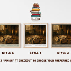 Short stories literary print in frame leaning in hallway – literary fiction wall art