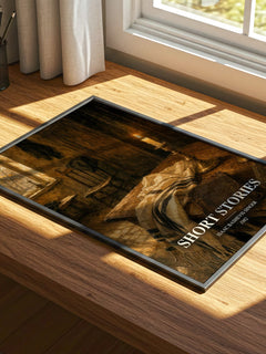 Short stories watercolour book poster framed on wall – literary fiction wall art