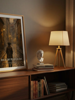 A day of pleasure watercolour print on bookshelf – Isaac Bashevis Singer fan gift