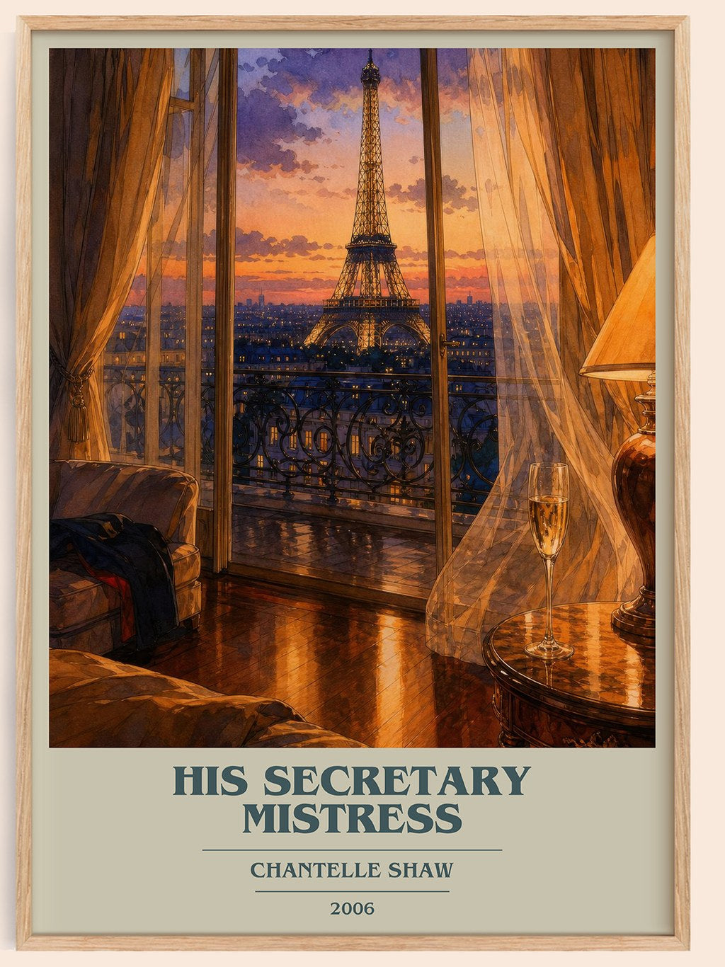 His Secretary Mistress book cover book poster by Chantelle Shaw – framed literary art print