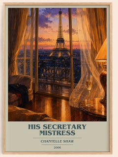 His Secretary Mistress book cover book poster by Chantelle Shaw – framed literary art print