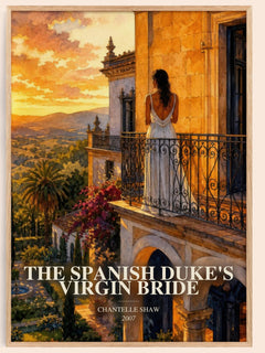 The Spanish Duke's Virgin Bride watercolour book poster by Chantelle Shaw – framed literary art print