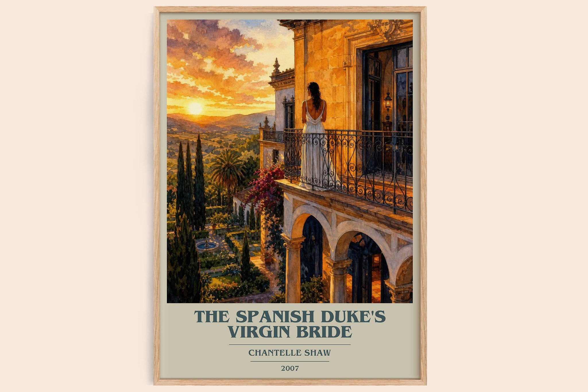 The Spanish Duke's Virgin Bride Book Cover Poster by Chantelle Shaw