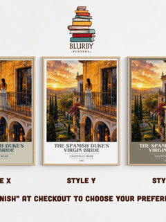 The Spanish Duke's Virgin Bride book cover print in frame leaning in hallway – romance wall art