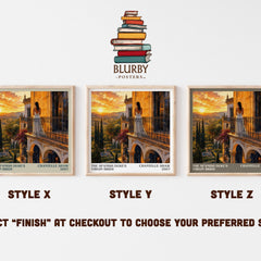 The Spanish Duke's Virgin Bride literary print in frame leaning in hallway – romance wall art