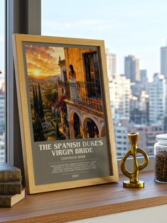 The Spanish Duke's Virgin Bride bookish print framed by window – literary home decor