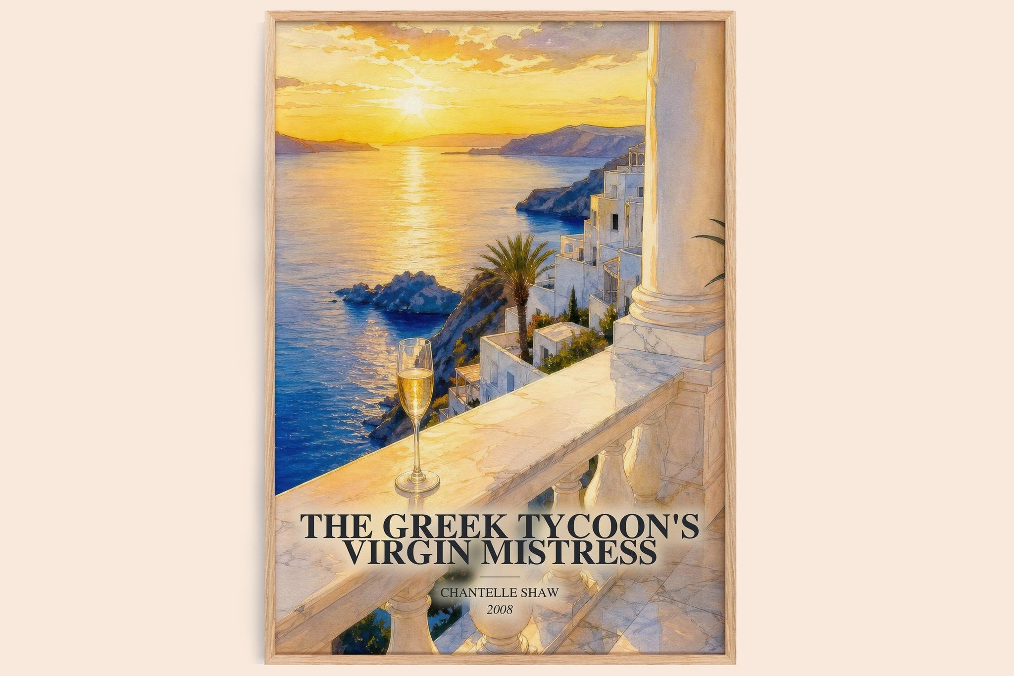 The Greek Tycoon's Virgin Mistress Book Watercolour Illustration by Chantelle Shaw