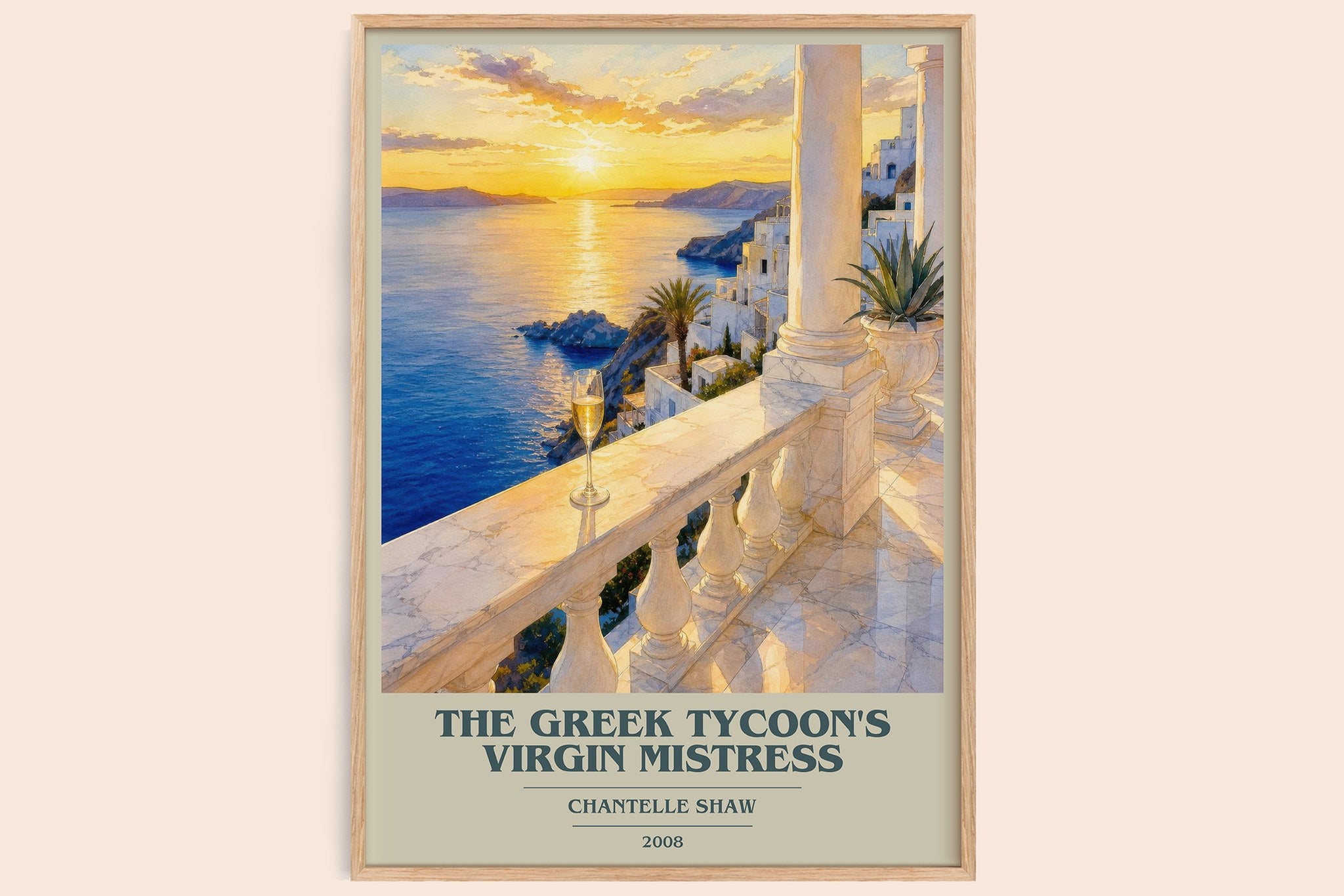 The Greek Tycoon's Virgin Mistress Book Cover Poster by Chantelle Shaw