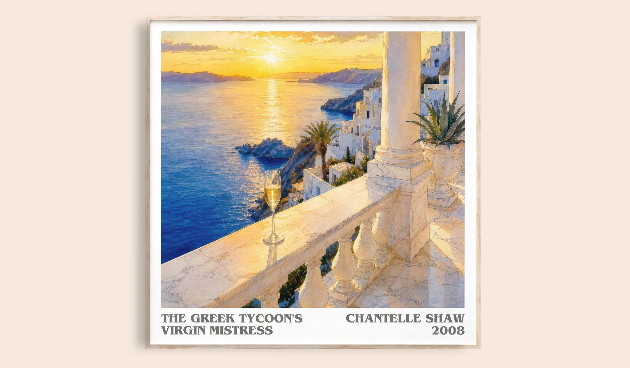 Greek Tycoon's Virgin Mistress Literary Art Print by Chantelle Shaw