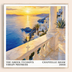 The Greek Tycoon's Virgin Mistress literary book poster by Chantelle Shaw – framed literary art print