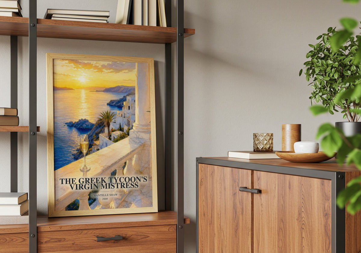 The Greek Tycoon's Virgin Mistress book watercolour illustration paper finish options – matte satin gloss
