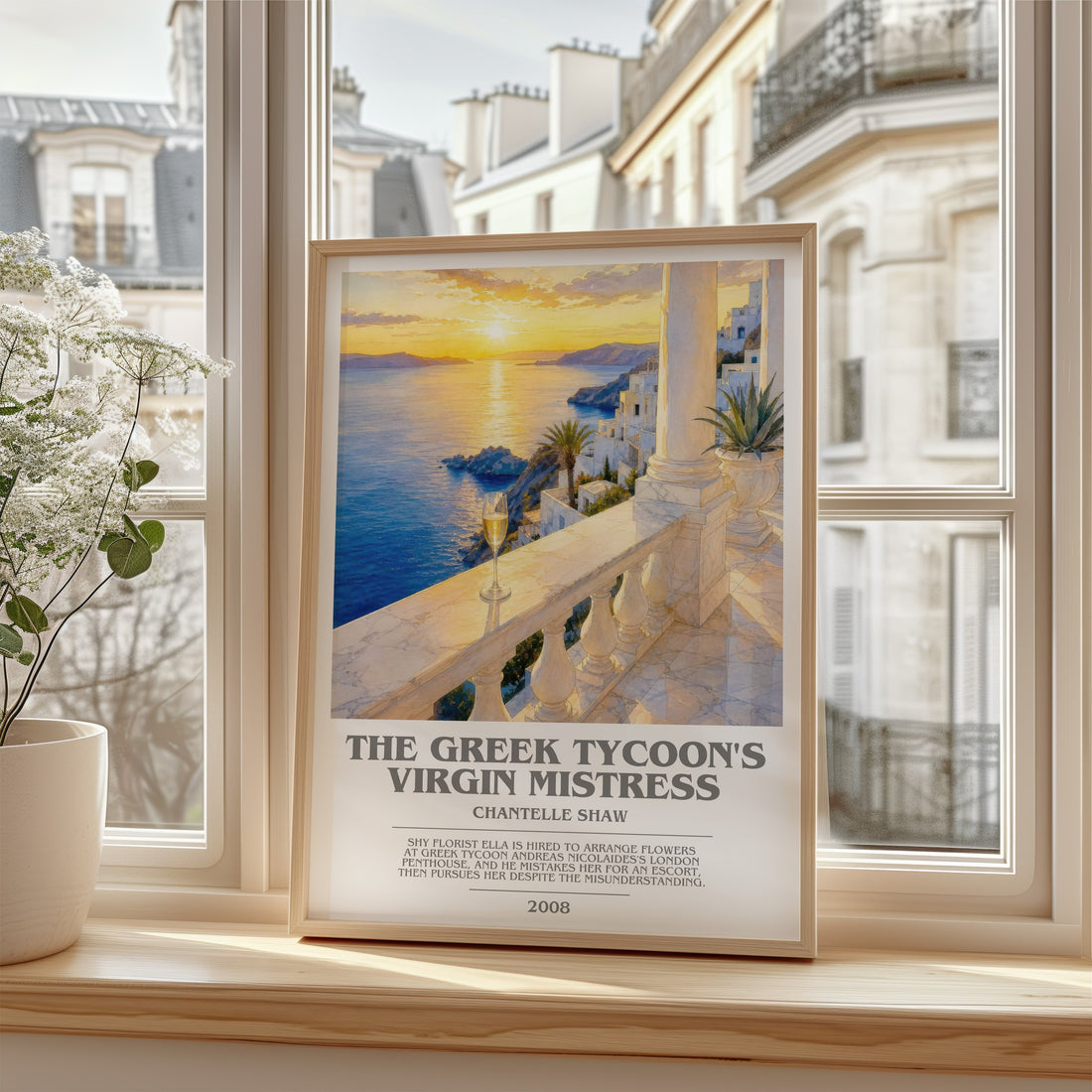 The Greek Tycoon's Virgin Mistress bookish poster colour and style options – Chantelle Shaw book art