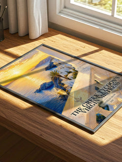 The Greek Tycoon's Virgin Mistress watercolour book poster framed on wall – romance wall art