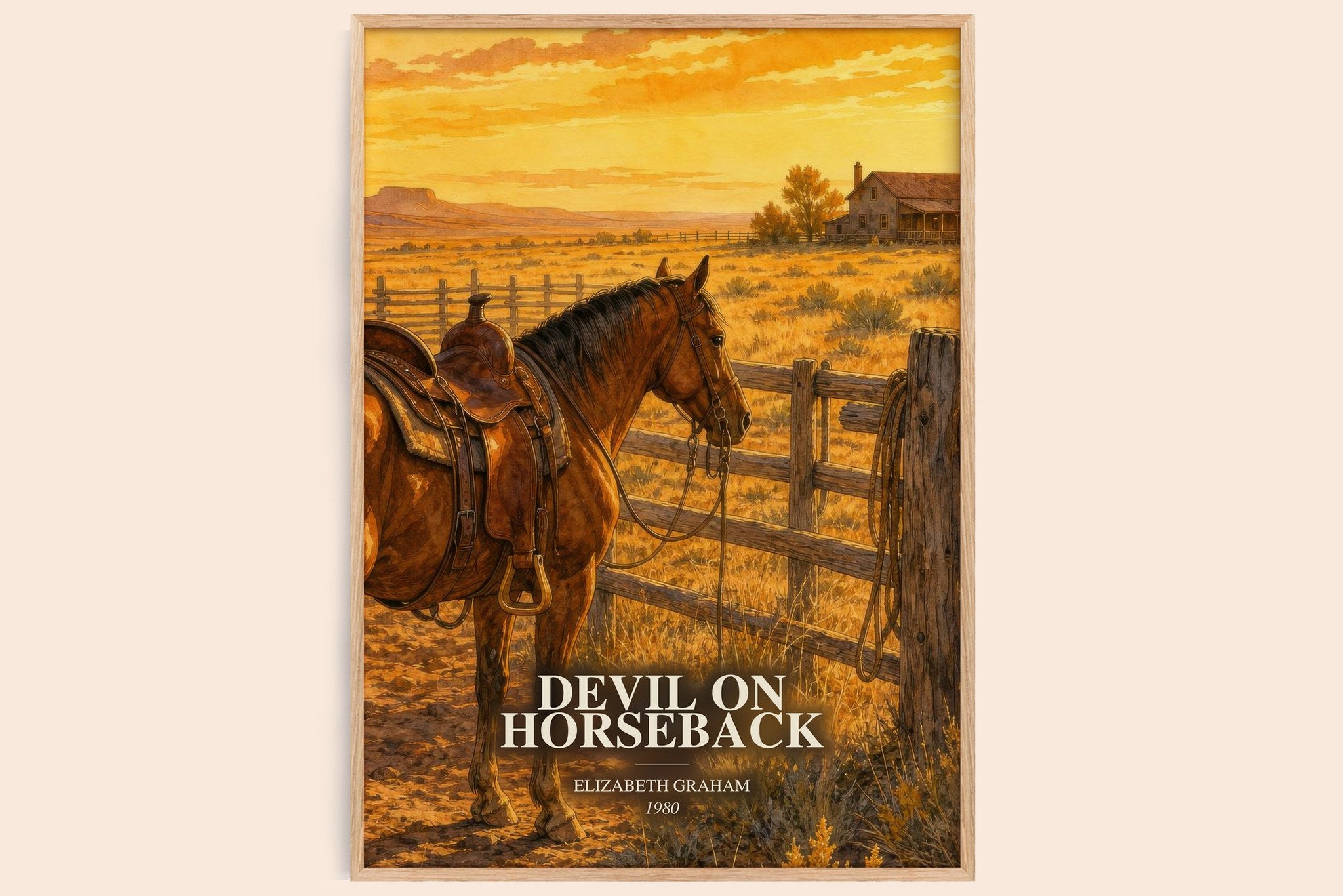 Devil on horseback Book Watercolour Illustration by Elizabeth Graham