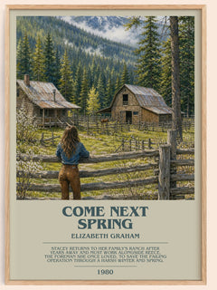 Come Next Spring bookish book poster by Elizabeth Graham – framed literary art print