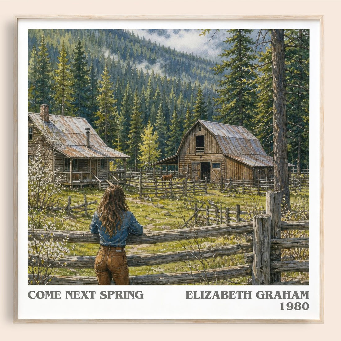 Come Next Spring literary book poster by Elizabeth Graham – framed literary art print