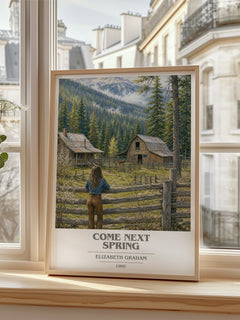 Come Next Spring book cover poster colour and style options – Elizabeth Graham book art