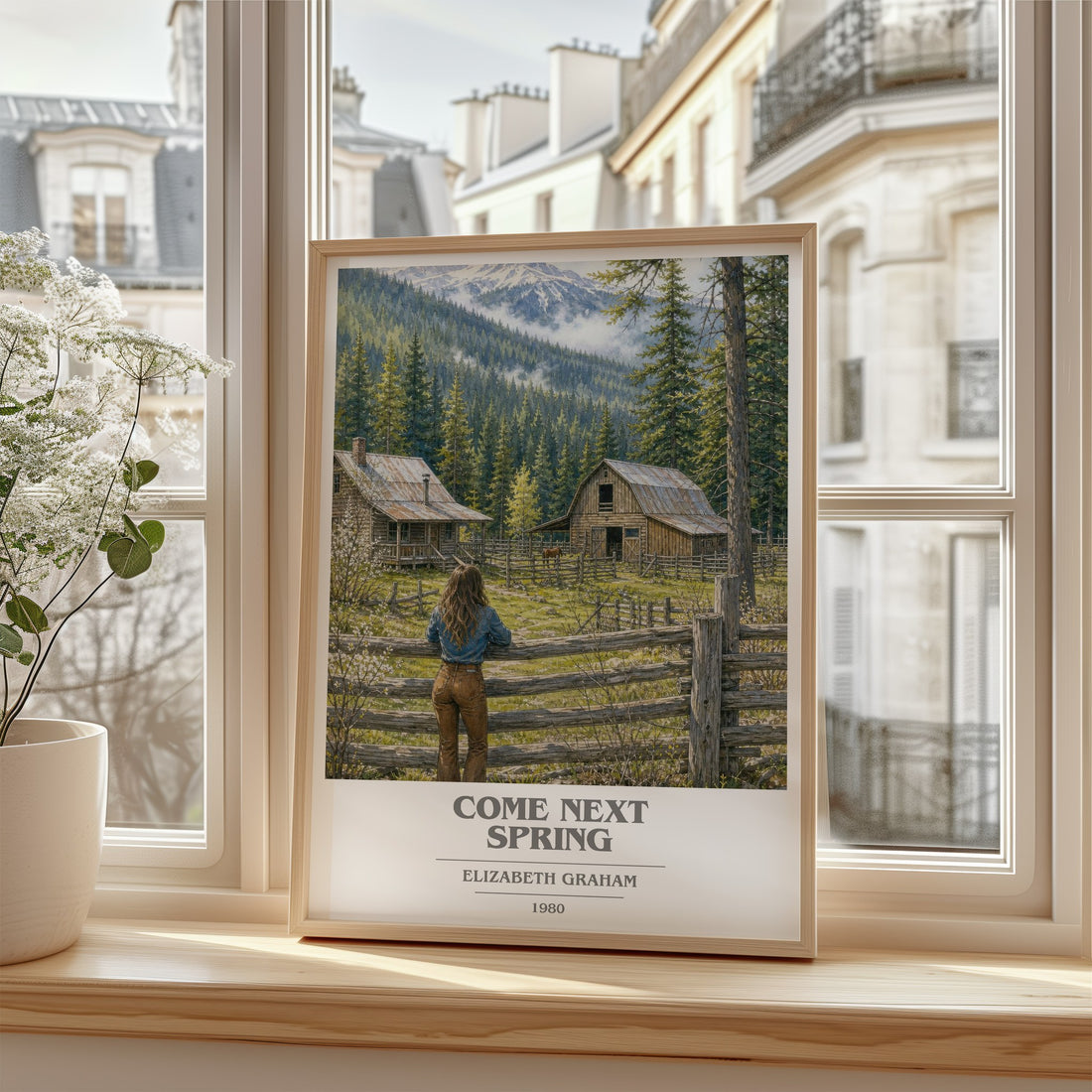 Come Next Spring book cover poster colour and style options – Elizabeth Graham book art