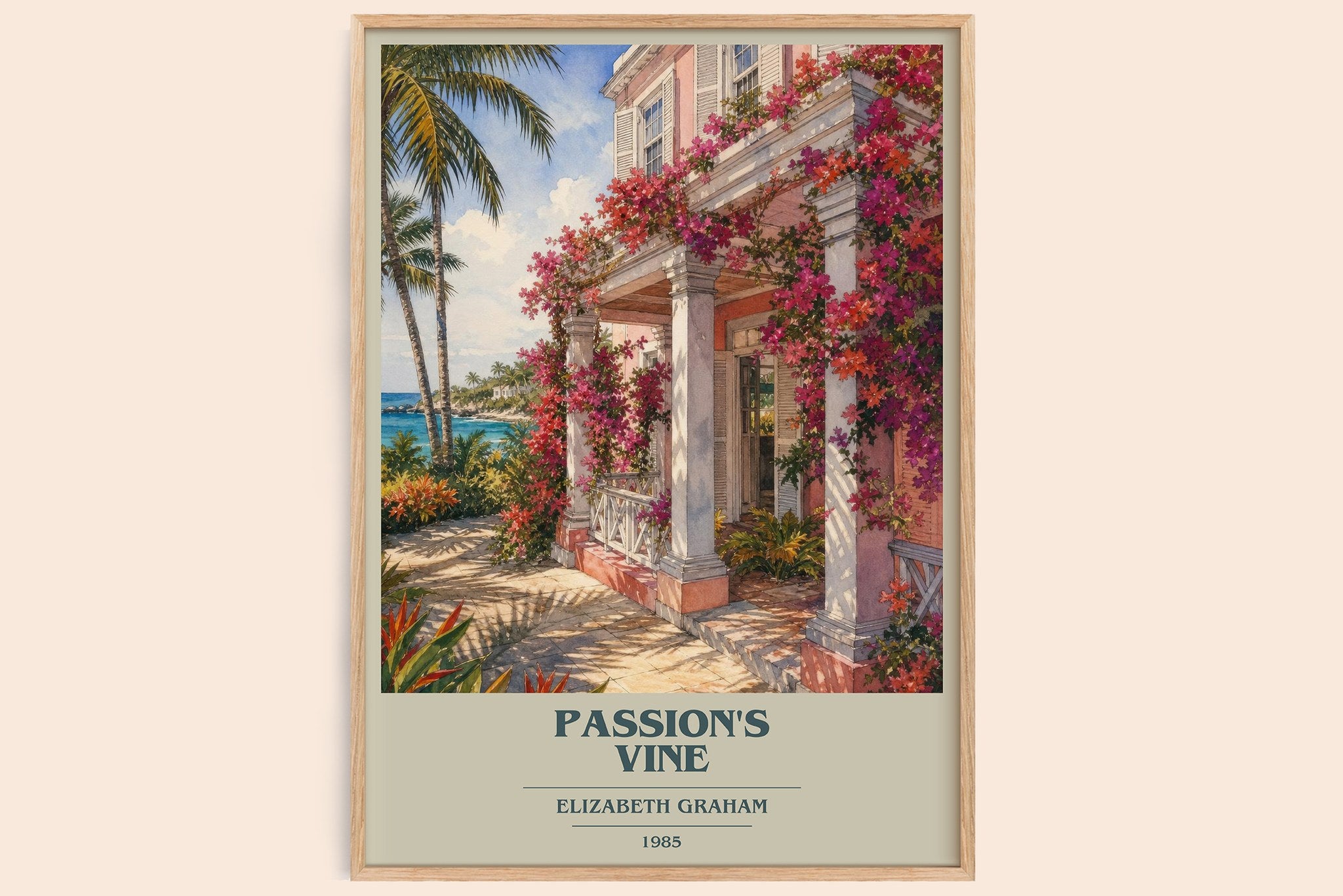 Passion's Vine Book Cover Poster by Elizabeth Graham