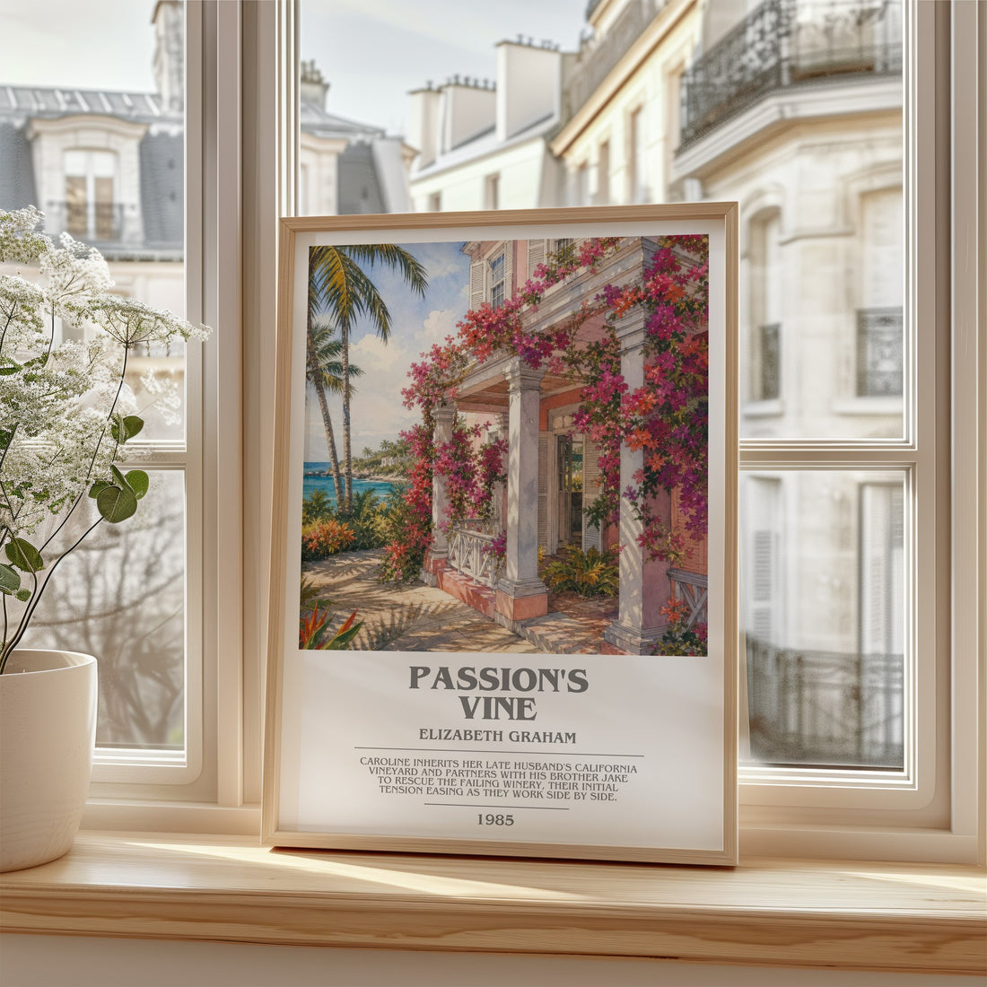 Passion's Vine bookish poster colour and style options – Elizabeth Graham book art