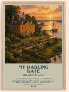 My darling Kate bookish book poster by Elizabeth Graham – framed literary art print