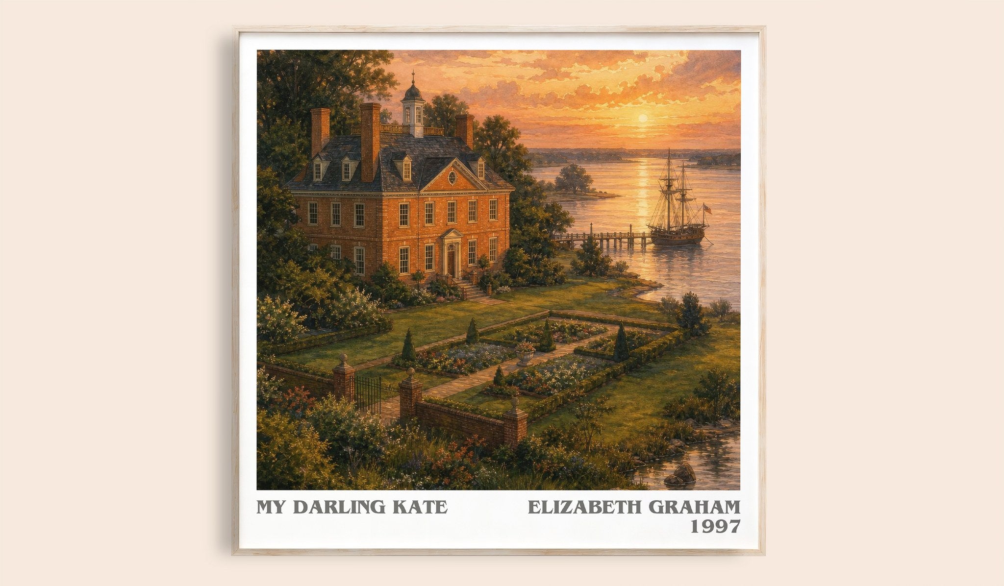 My darling Kate Literary Art Print by Elizabeth Graham