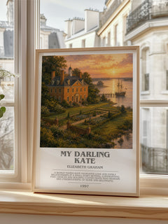 My darling Kate bookish poster colour and style options – Elizabeth Graham book art