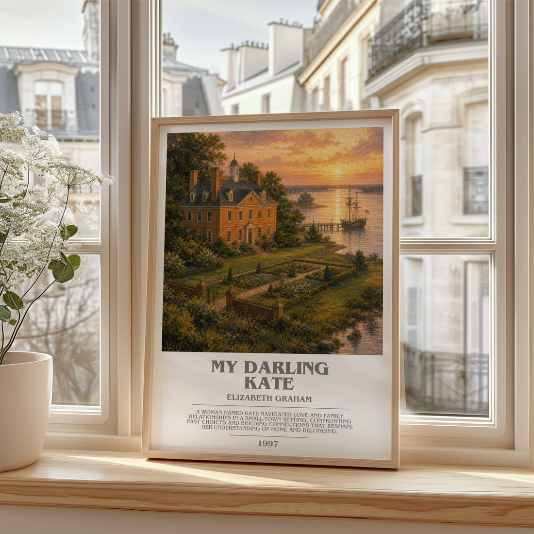 My darling Kate bookish poster colour and style options – Elizabeth Graham book art