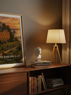 My darling Kate watercolour print on bookshelf – Elizabeth Graham fan gift