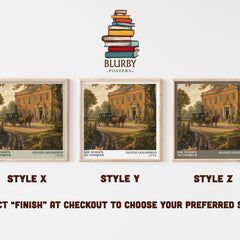 She Stoops To Conquer literary print in frame leaning in hallway – classic literature wall art