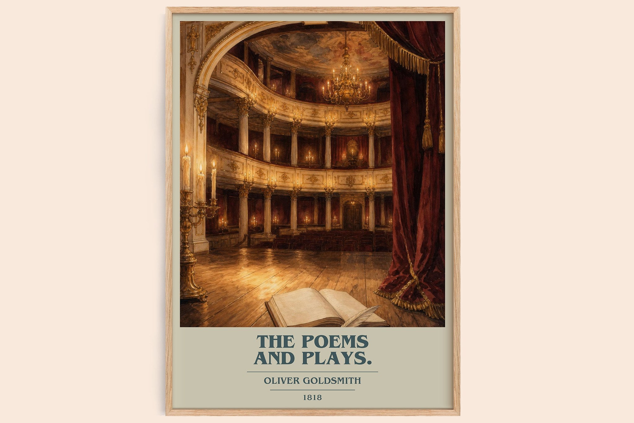 The poems and plays. Book Cover Poster by Oliver Goldsmith