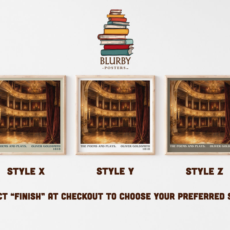 The poems and plays. literary print in frame leaning in hallway – poetry wall art