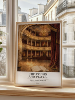 The poems and plays. book cover poster colour and style options – Oliver Goldsmith book art