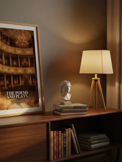 The poems and plays. watercolour print on bookshelf – Oliver Goldsmith fan gift
