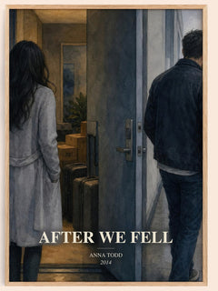 After We Fell watercolour book poster by Anna Todd – framed literary art print