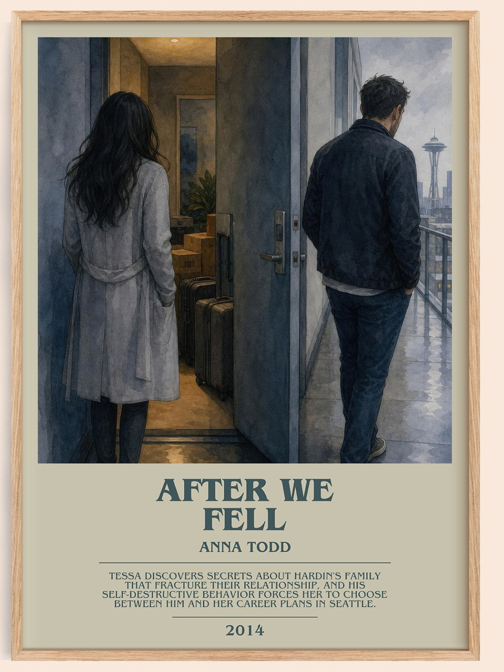 After We Fell bookish book poster by Anna Todd – framed literary art print