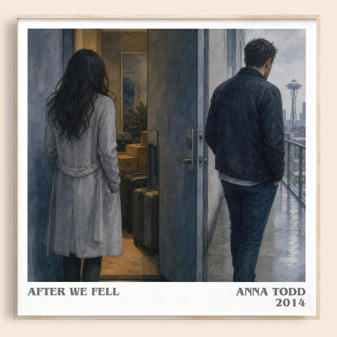 After We Fell literary book poster by Anna Todd – framed literary art print