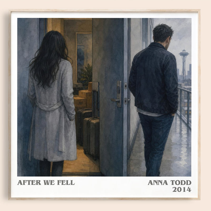 After We Fell literary book poster by Anna Todd – framed literary art print