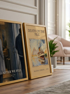 After We Fell watercolour print framed by window – literary home decor