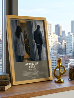 After We Fell bookish print framed by window – literary home decor