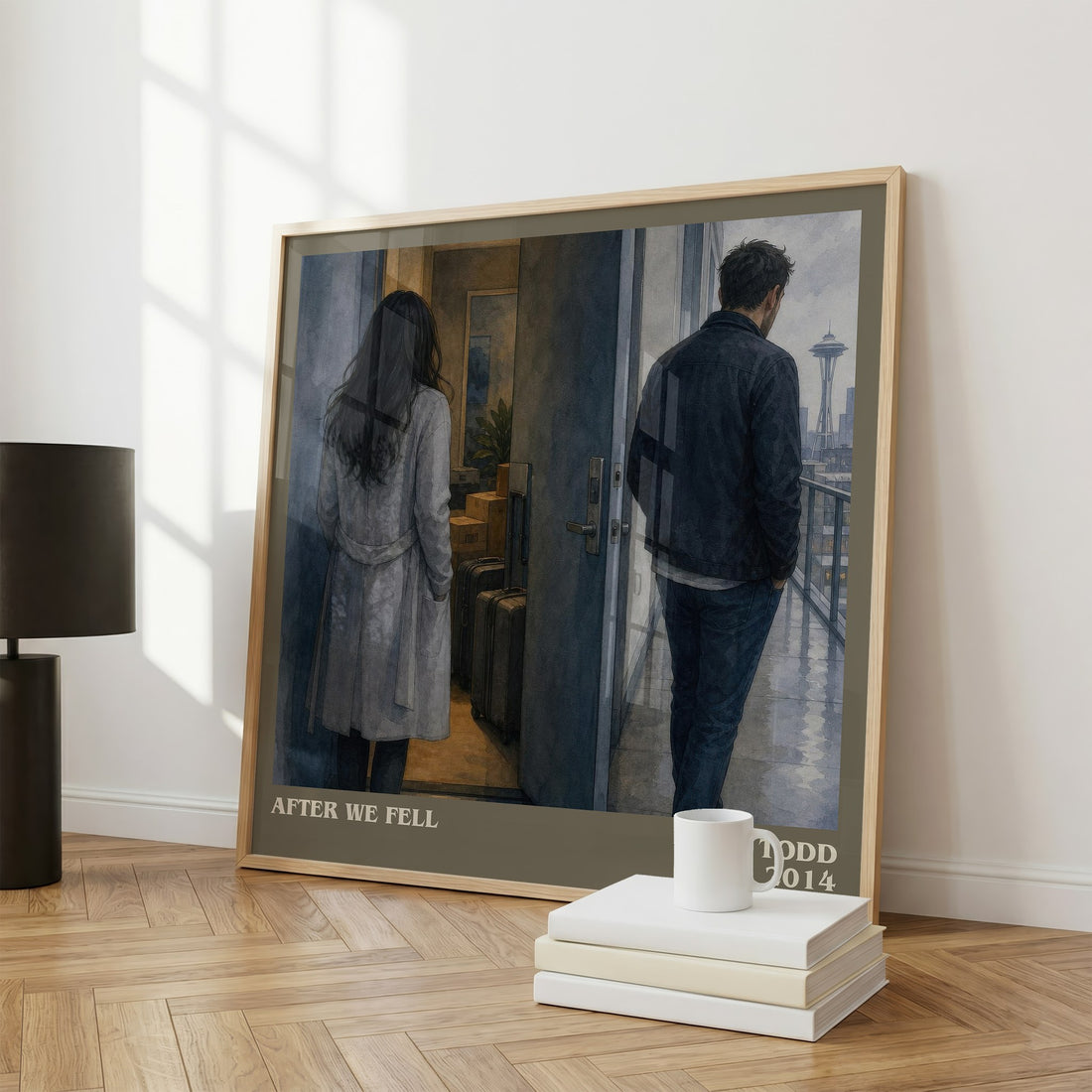 After We Fell literary print framed by window – literary home decor