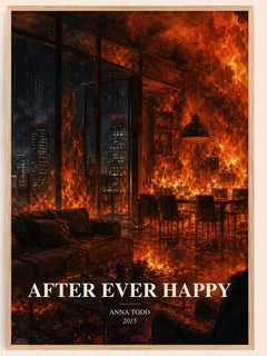 After Ever Happy watercolour book poster by Anna Todd – framed literary art print